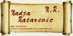 Nadja Ratarević vizit kartica